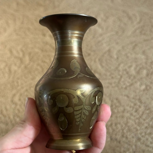 Vintage Brass Bud Vase - Picture 2 of 6